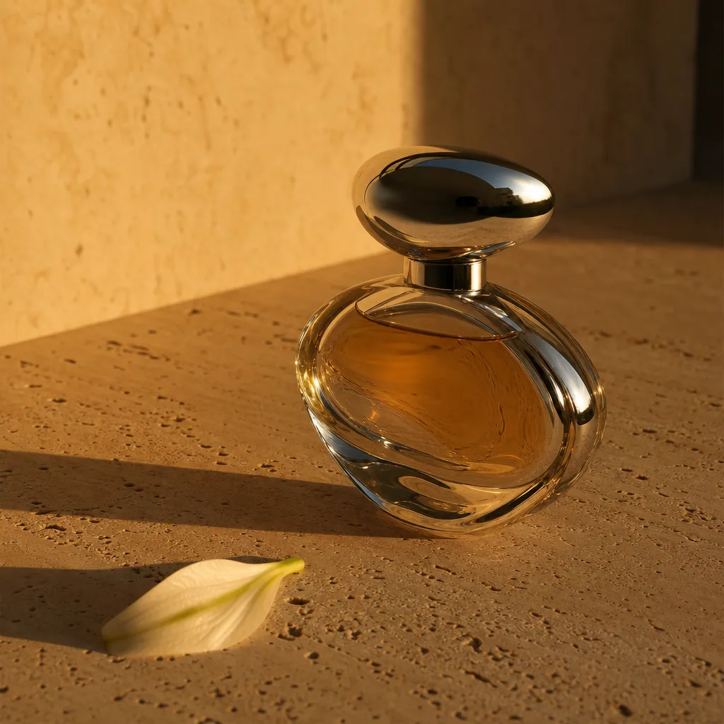 Editorial product render — amber side light