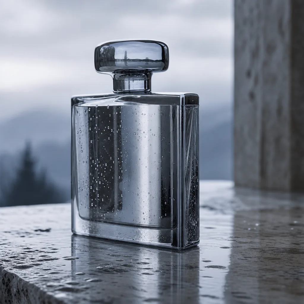 Editorial product render — cool morning macro